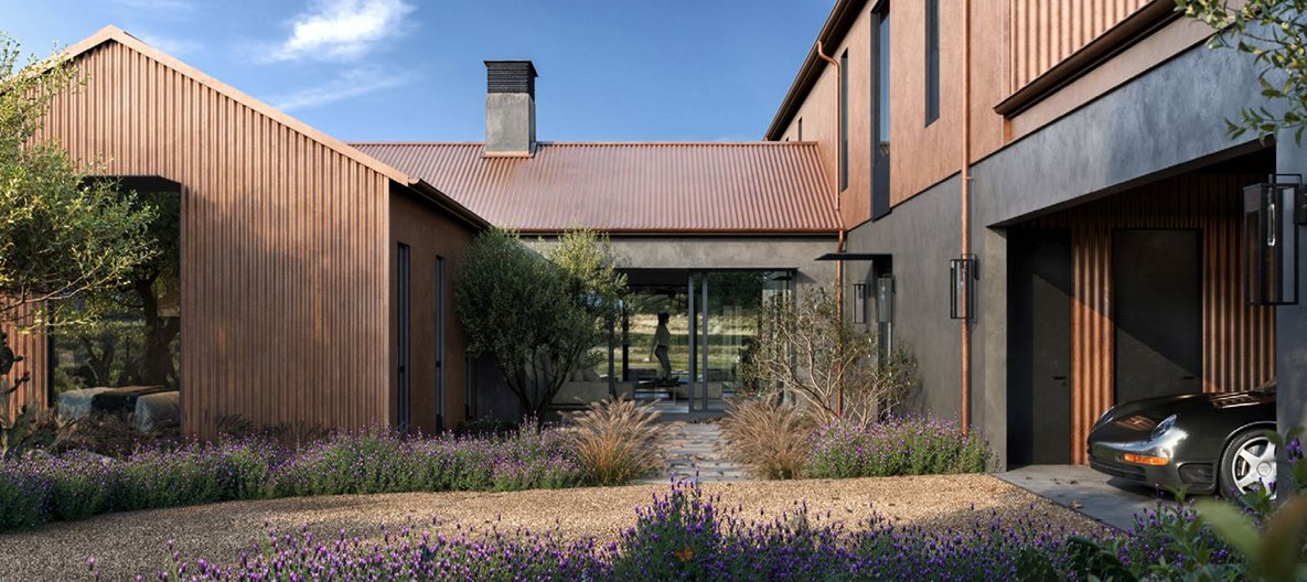 Scottsdale luxury residential — modern desert home with courtyard